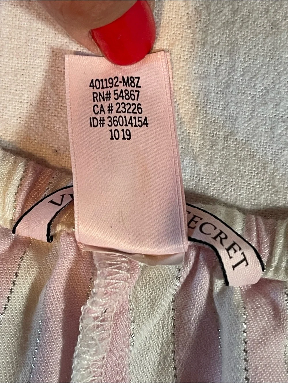 Victoria's Secret Classic Pink and White Striped Lounge Pants with Pockets